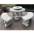Outdoor garden stone chair and table